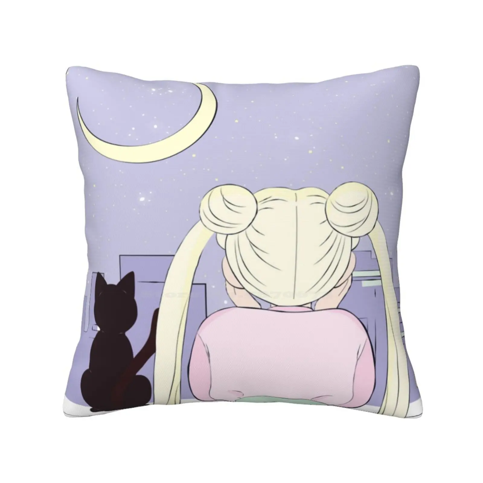 Home Sofa Car Waist Throw Pillowcase Usagitsukino Mamoru Luna Aesthetics Sailormars Sailorvenus Anime Magicalgirl Sailorsaturn