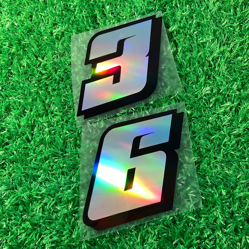 1PC Reflective Laser 0123456789 Motorcycle Number Sticker Waterproof Motorbike Front Fairing Fuel Tank Scooter Decor Vinyl Decal