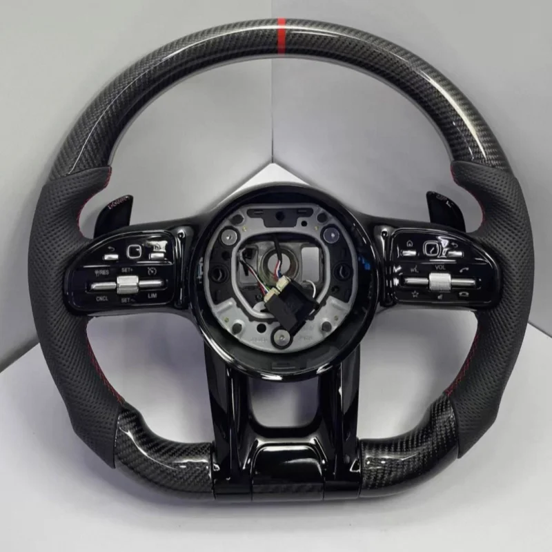 Most Popular Carbon Fibre Perforated Leather W213 W204 W205 W211 C257 GT C190 W205 AMG Steering Wheel For Mercedes Benz W177