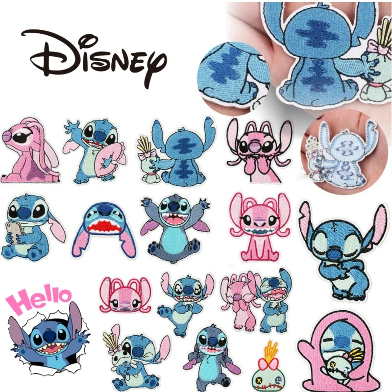 

Stitch Embroidery Cloth Sticker Star Baby Embroidery Sticker Angel Alien Dog Patch Sticker Little Monster Embroidery Label