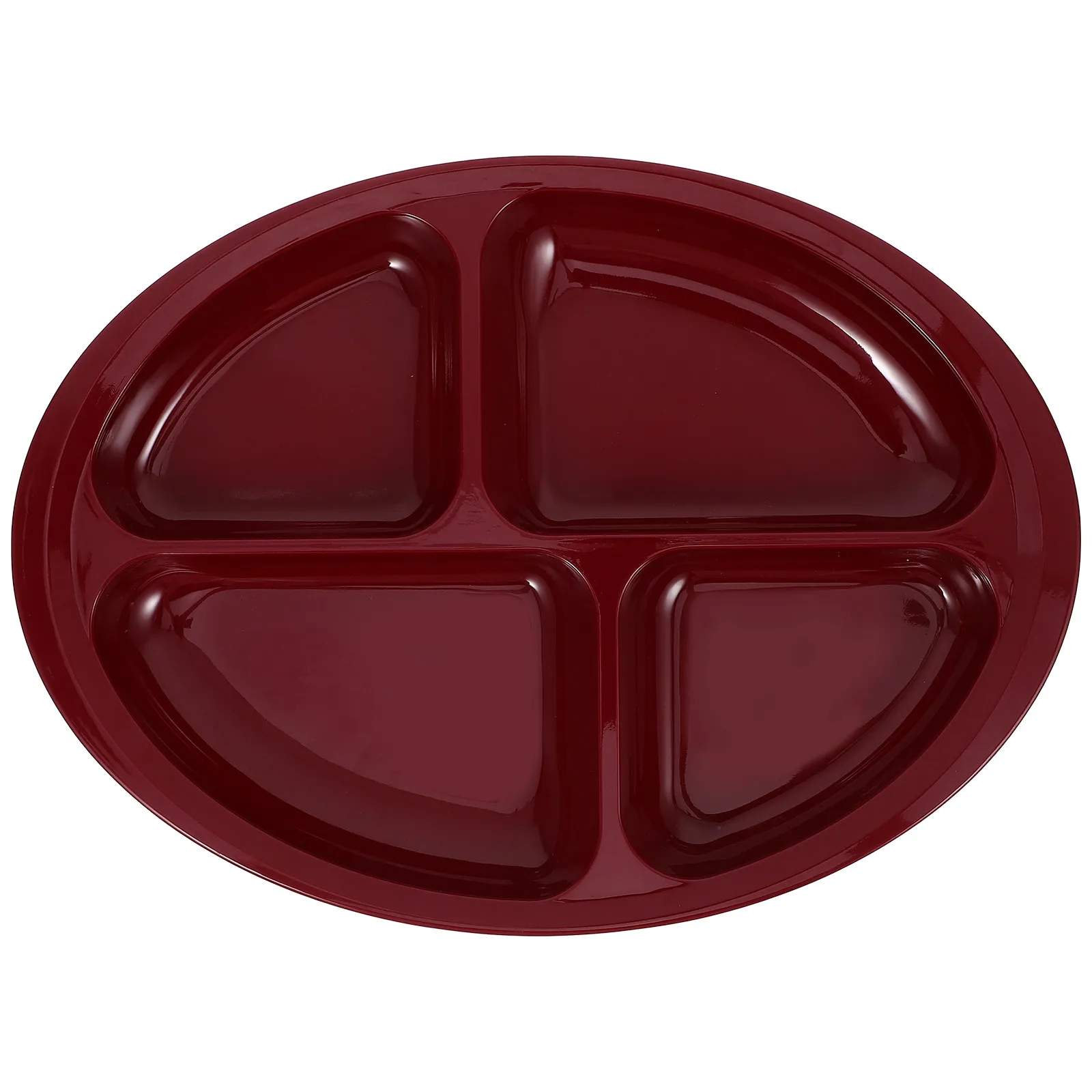 Reusable Melamine Divided Plate for Elderly Adults with Anti-Slip Bottom Portion Control Multi-Grid Food Separator Safe Nonskid