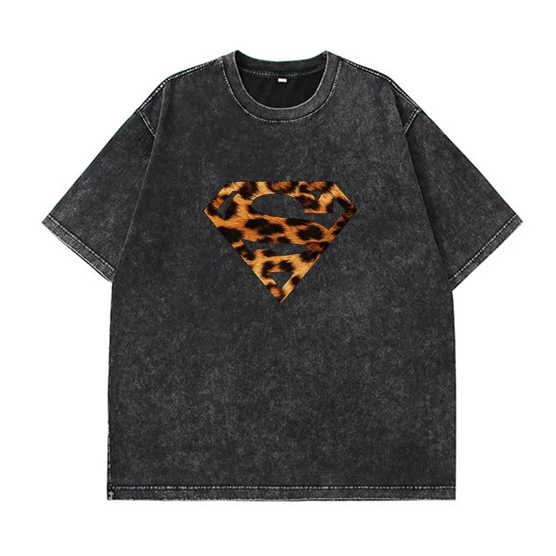 

product image Summer Goth T Shirt for women Aesthetic leopard print T-shirt diamond Graphic Tops Harajuku Cotton Girl's