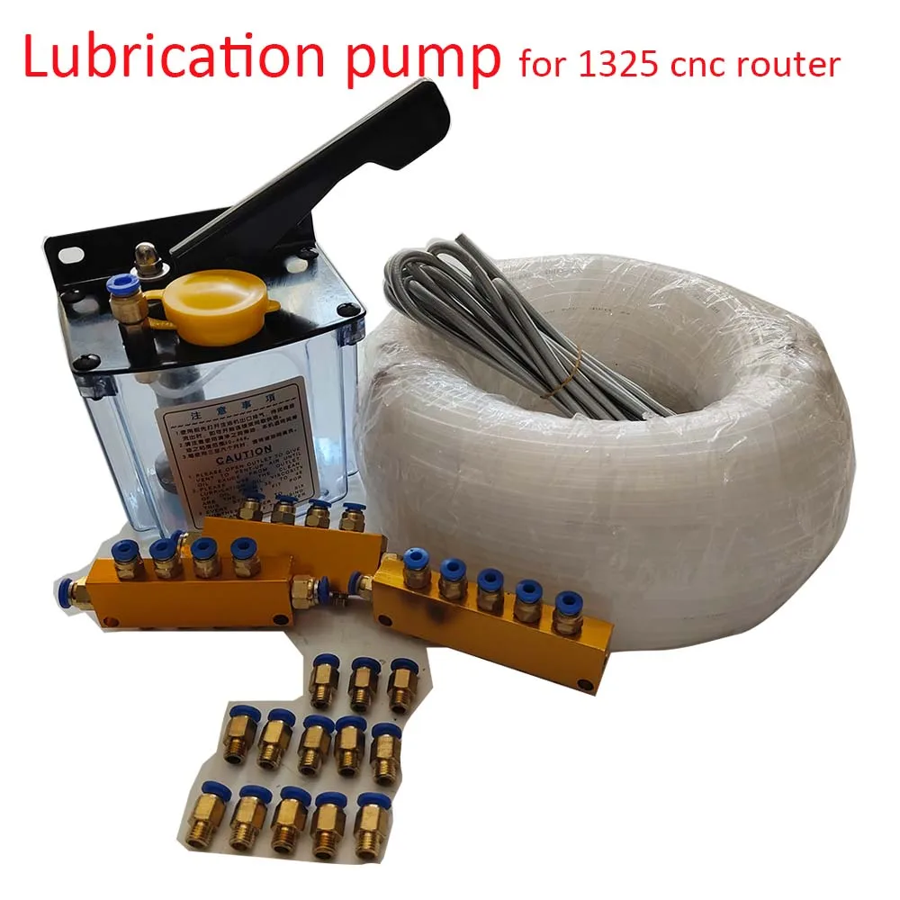 Heavy-Duty Manual Lubrication Pump for Machine Tools - Hand-Operated Oil Pump for CNC Routers