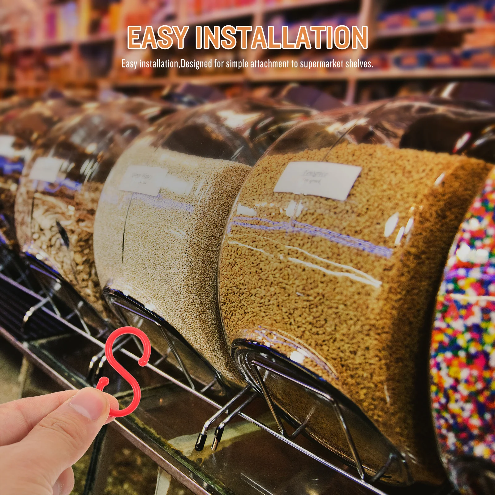 

100Pcs Plastic S Hooks Hanging Multipurpose Hanger Sturdy Material Easy Installation Versatile Application Home Supermarket