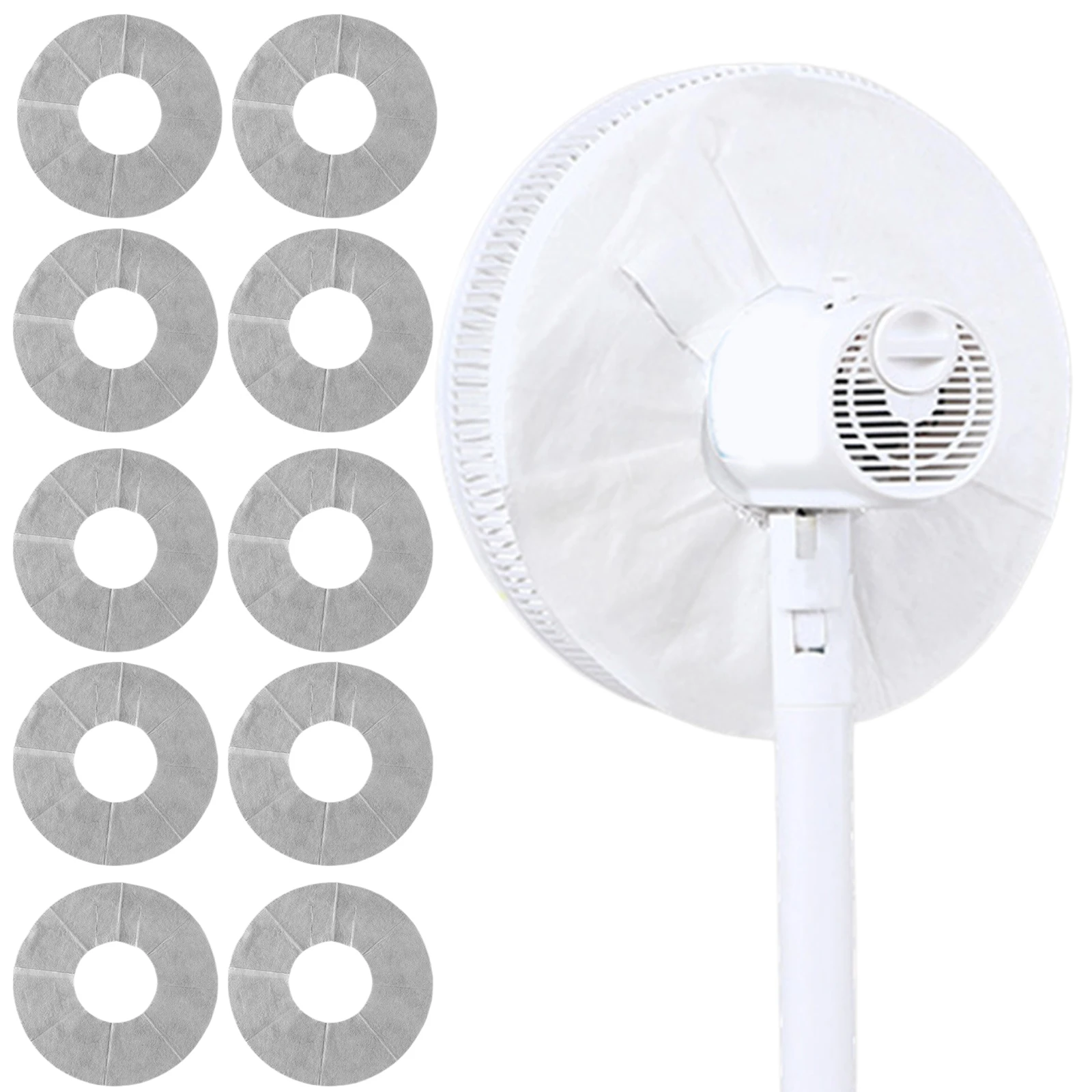 Fan Dust Filter Net 10Pcs Disposable Electrostatic Adsorption Cover for Standing Pedestal Fan