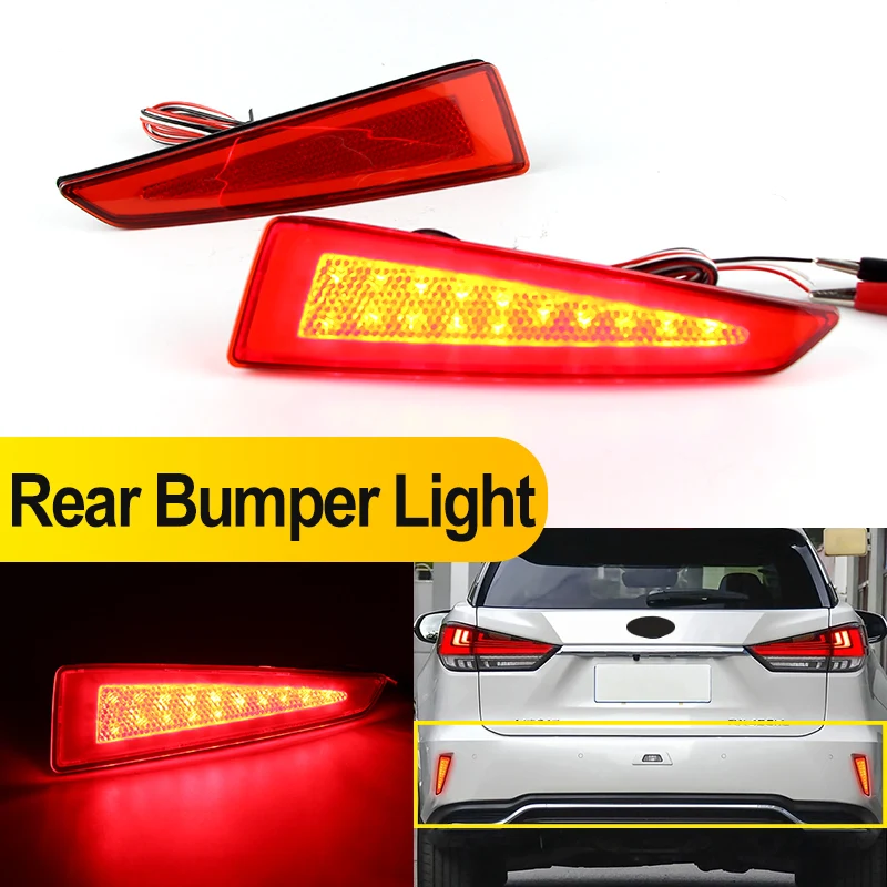 2PCS Led Light For Rear Bumper For Lexus RX350 RX450h 2016-2020 RX350L RX450hL Base 2018-2020 Led Rear Bumper Reflector Light