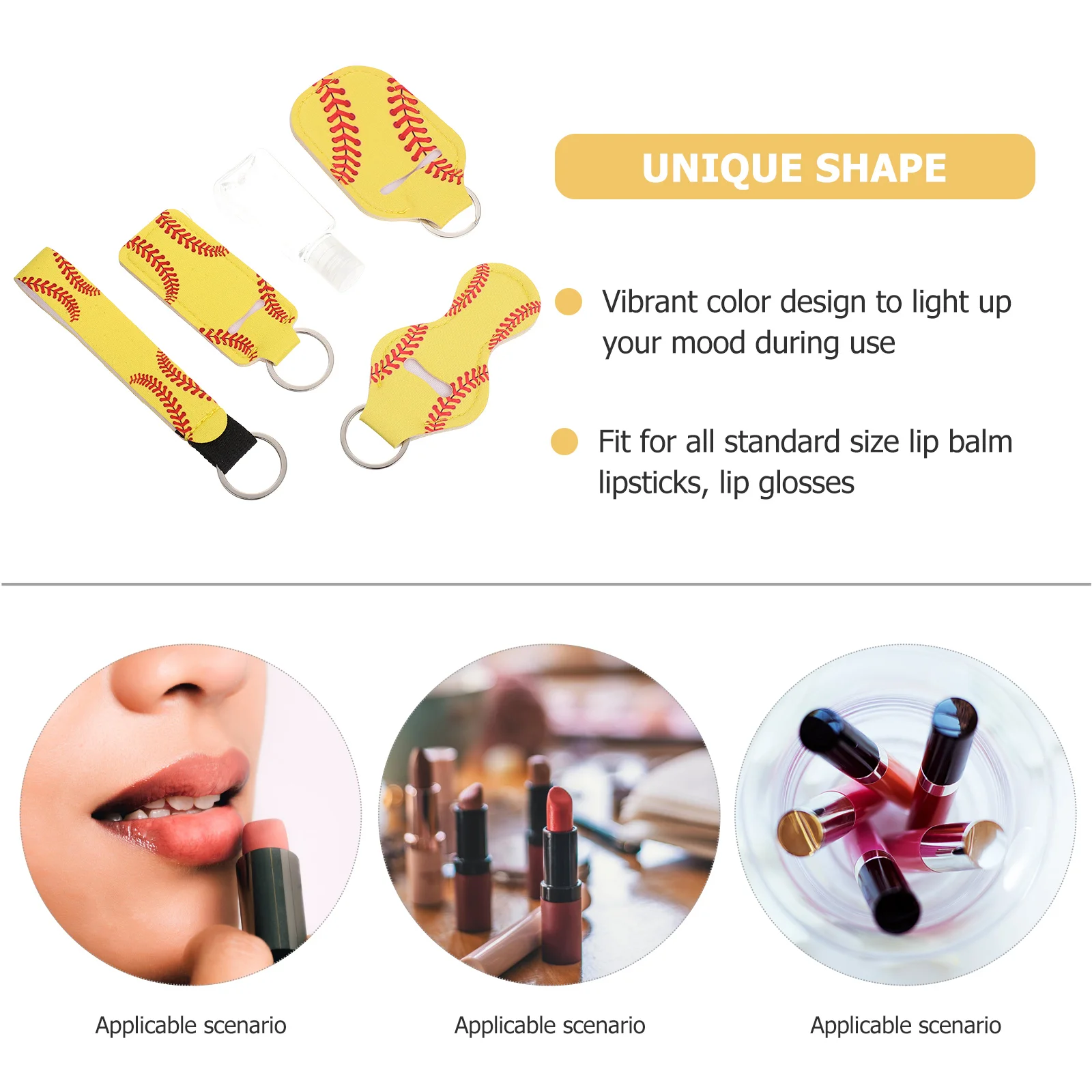 Bottle Holder Lipstick Cover Empty Bottle Softball Keychain Reusable Travel Bottle Containers