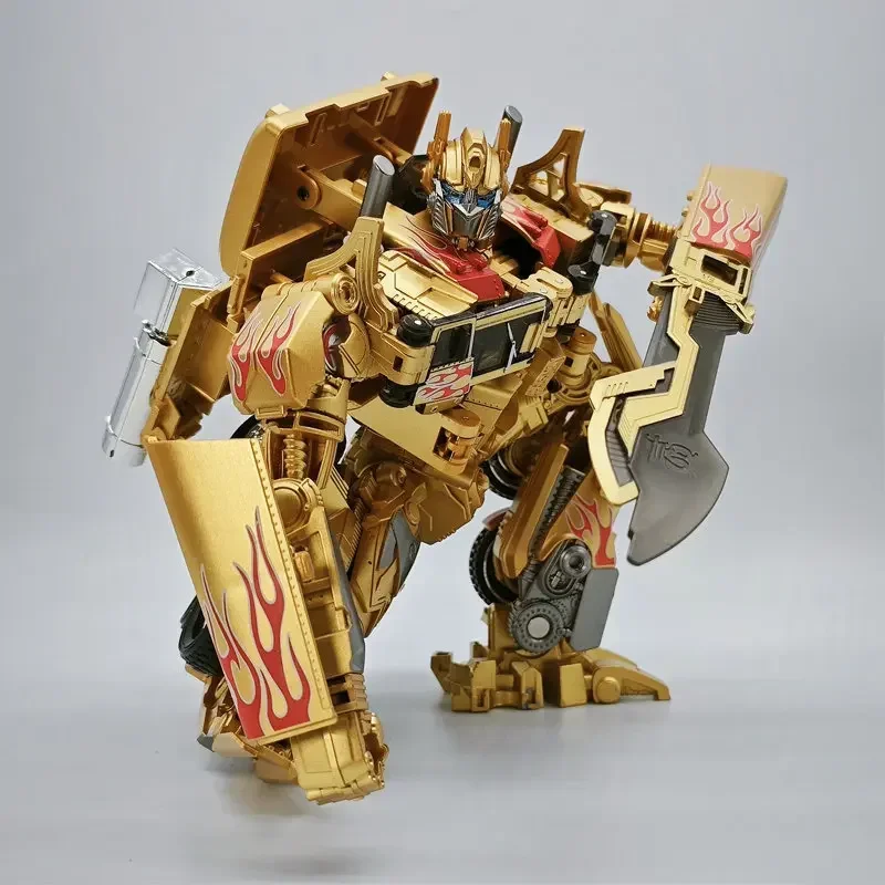 30cm transformação ouro robô brinquedos optimus prime liga estrela comandante brinquedos caminhão carro filme anime figura de ação crianças para brinquedos