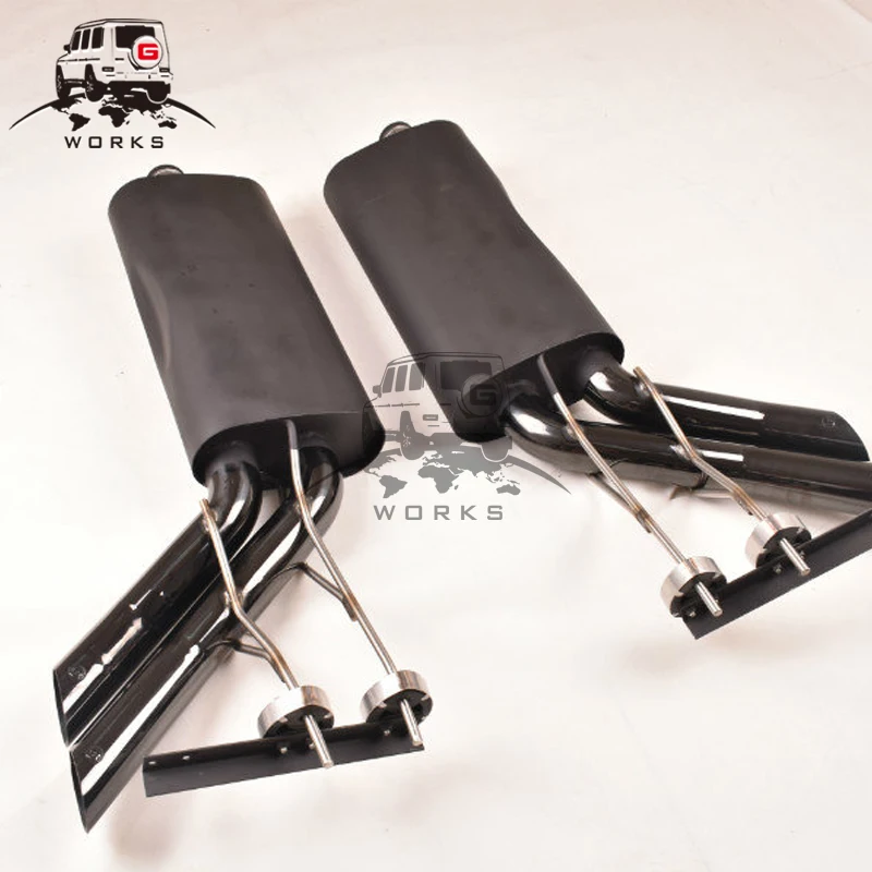 G Class W463 G550 G500 G65 G63 Exhaust System 4 Tips Electroplating Silver Black W463 Exhaust Pipe