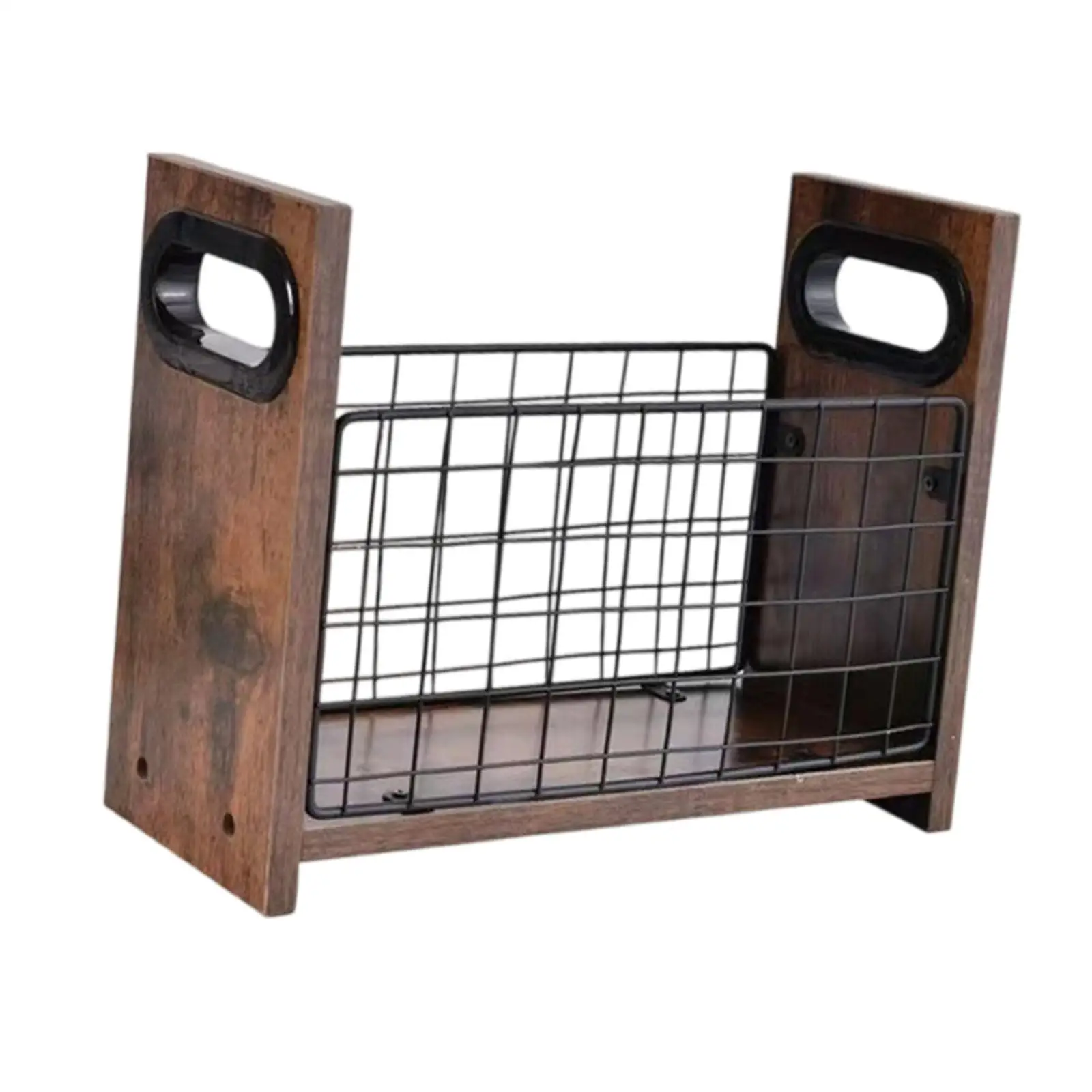 Magazine Storage Rack Wood Practical Vinyl Album Organizer Tabletop Magazine Organizer for Comics Letters Books Novels Bedroom