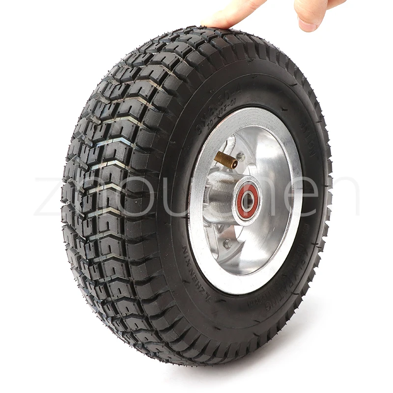 High quality 9 inch wheel 9x3.50-4 tires tyre Inner Tube and rim Combo for Gas Scooter Skateboard Pocket Bike Electric tricycle