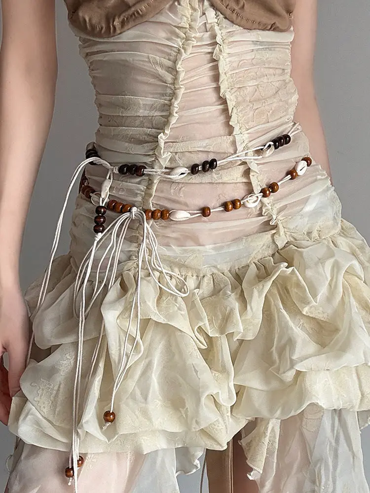 1pc Women's Belt, New Style Waist Chain, Retro Ethnic Style Waist Cincher, Niche Accessory Decoration, Ins Style Waist Rope, Sui