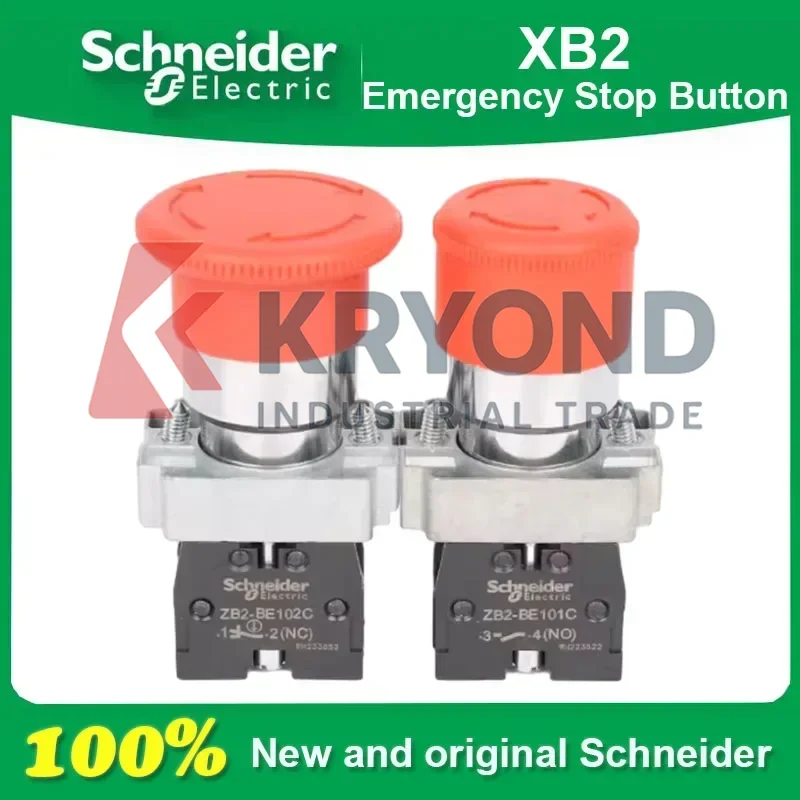 Schneider XB2BS542C XB2BS442C XB2BS541C XB2BS642C XB2BS642C XB2BS641C ZB2BZ1605C Not-Aus-Taste Original Produkt