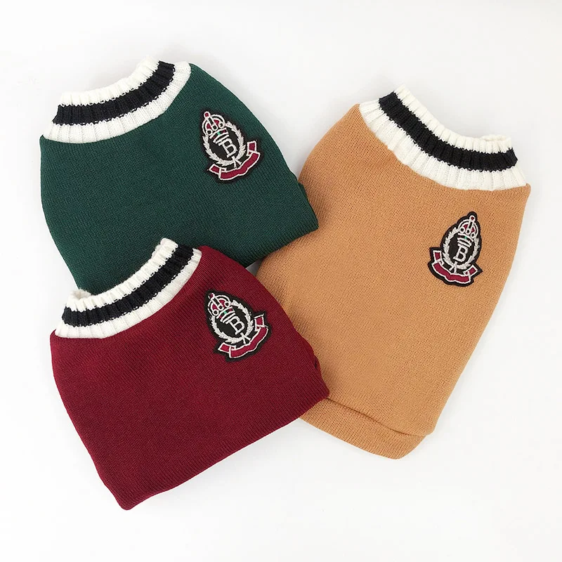 Cat Dog Sweater Pullover Winter Pet Clothes for Small Dogs Cat Vest Puppy Jacket Pet Cat Clothing Kitty Costume Ubranka Dla Psa