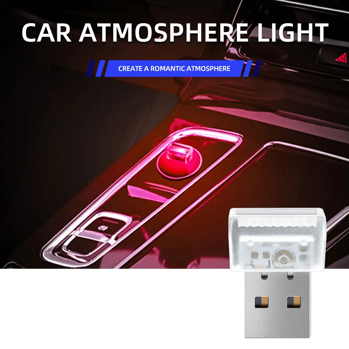 1/2 stücke Mini USB LED Bunte Gradienten Auto Licht Auto Innen Atmosphäre Licht PC Auto Bunte Dekorative Lampe Auto zubehör
