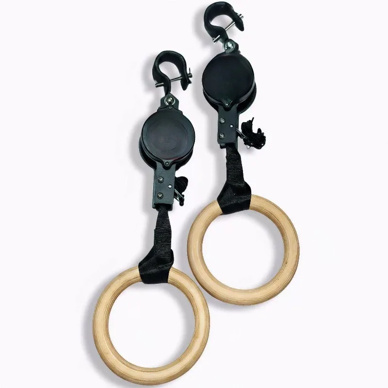 Weight fitness training gymnastics rings gym rings adjustable digital strap pull ring suit workout