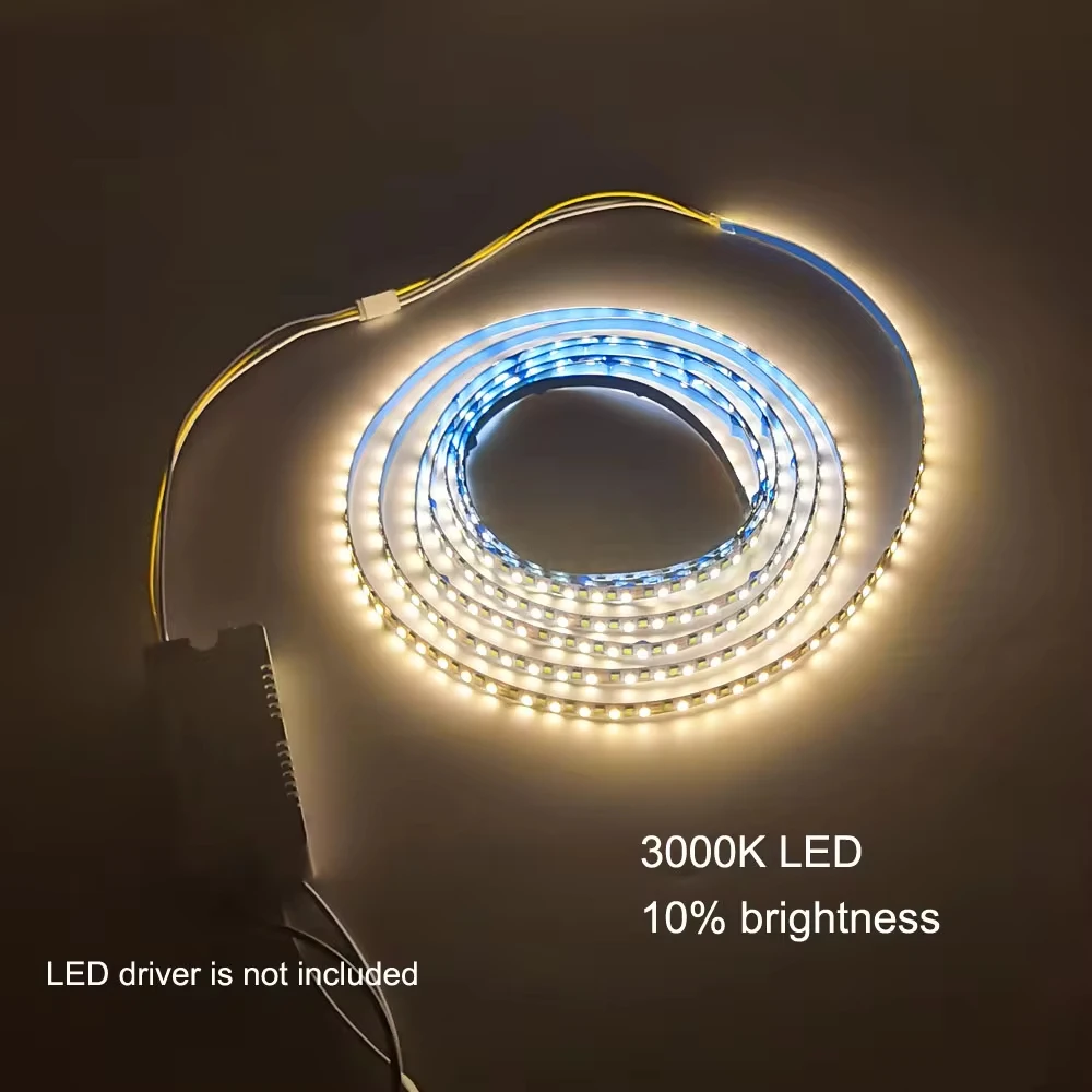(3 نقاط لحام) 3 أمتار 2835-7 مم-200D 5B10C × 2 شريط LED مزدوج الألوان لإصلاح الثريات