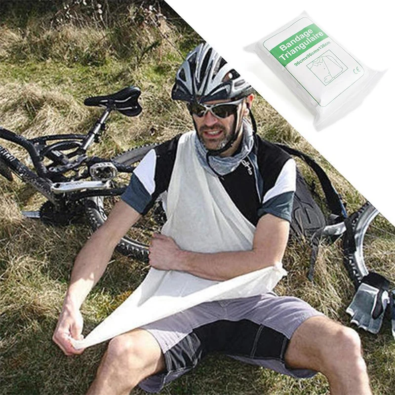 Vendaje Triangular Médico, Gasa Estéril para Fijación de Fracturas, Suministro de Primeros Auxilios de Emergencia