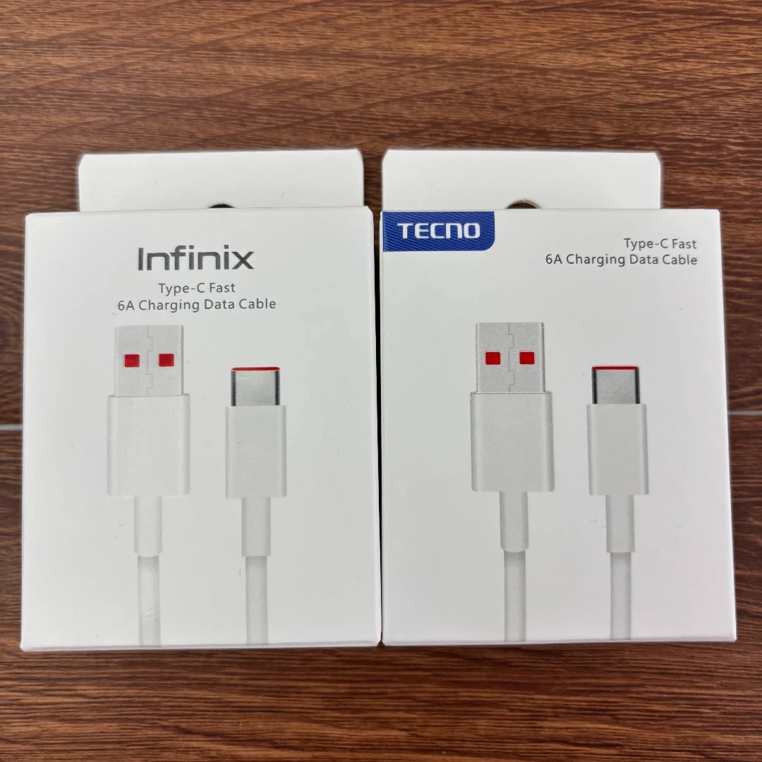 

100CM 6A USB Type C Fast Charging Cable for Infinix Note 50 Hot 60 50 GT 30 20 Tenco Flip Fold 2 Pova 7 6 Spark 30c 20 Pro Plus