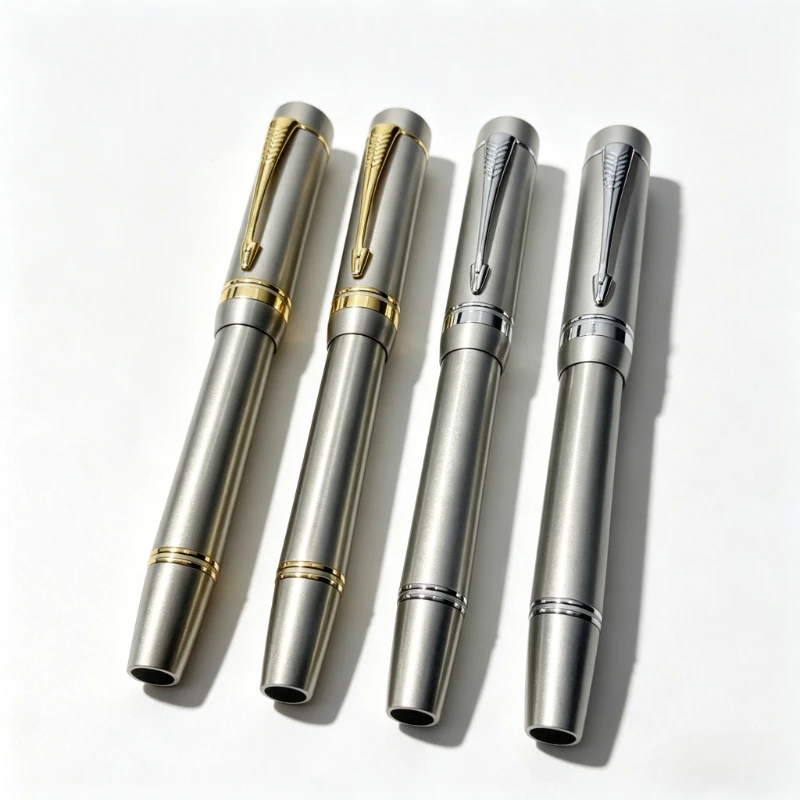 BALAOYE Long Knife Fish Scale Tip Titanium Alloy Fountain Pen BOCK German 0.5F M B 1.0 Nib Ink Pens Birthday Festival Gift Pens