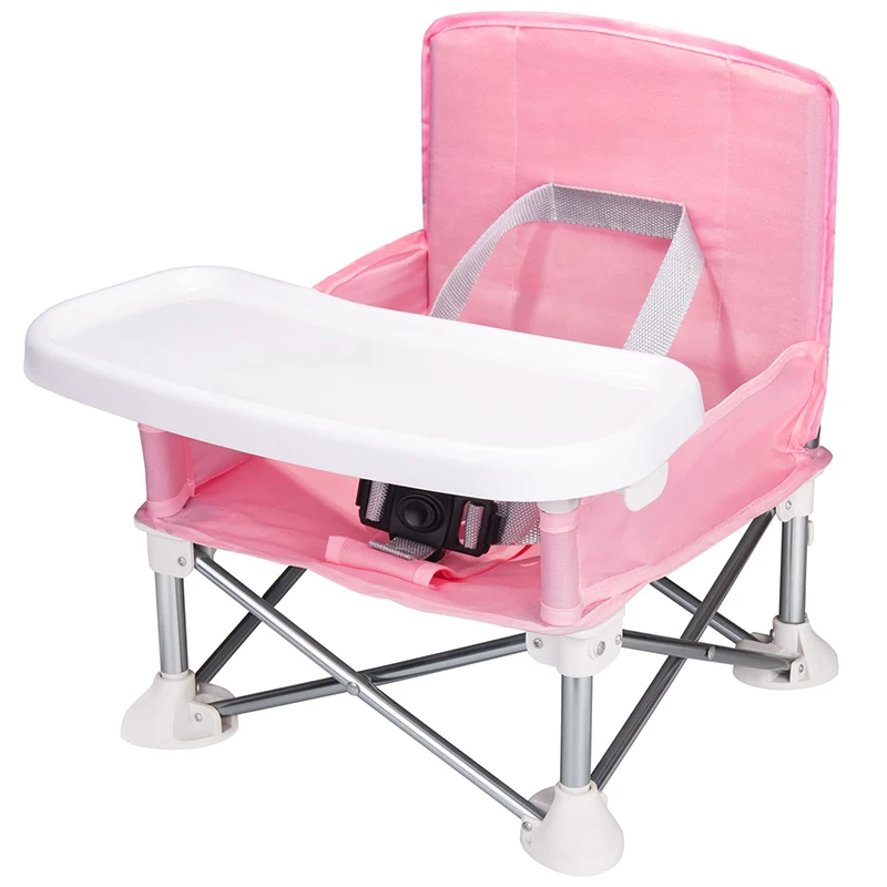 Baby Opvouwbare Draagbare Eetkamerstoel Met Bordgordel Kinderstrandstoel Camping Kind Comfortabel Voederzitje Baby