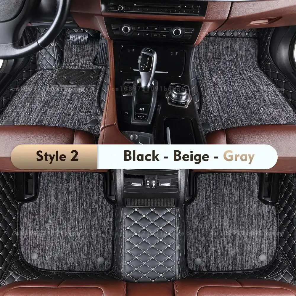 For Mercedes Benz GLK class X204 2008-2015 14 13 09 12 Double Layer Car Floor Mats Custom Foot Pads Carpet Interior Accessories