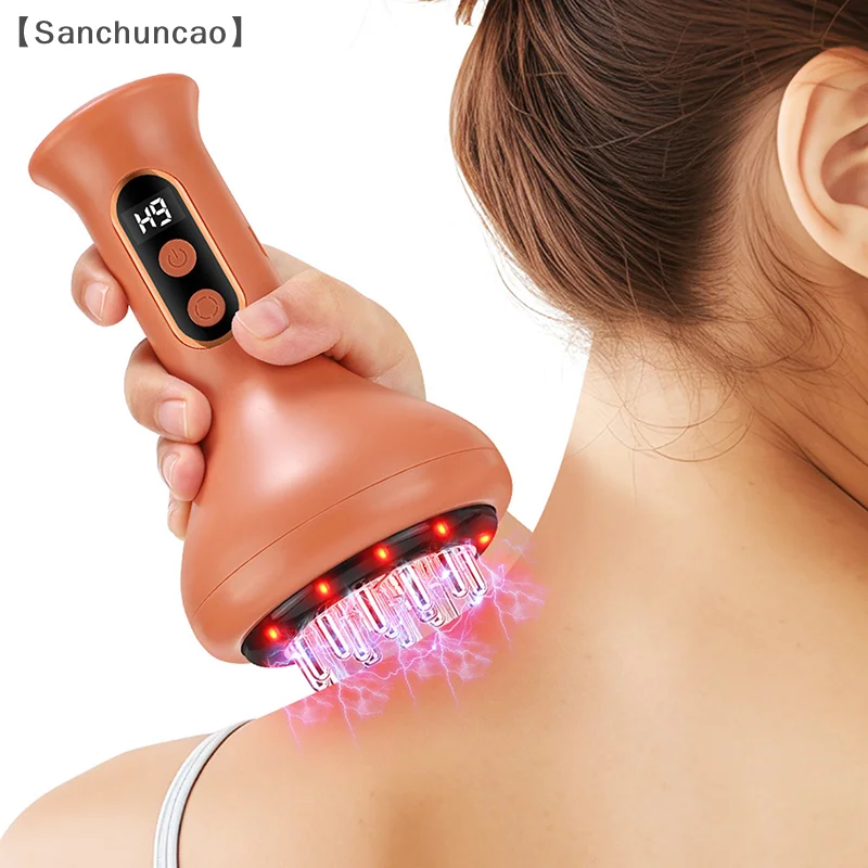 

Массажный инструмент, массажер от целлюлита, электрическое средство для удаления жира с 9 режимами всасывания, перезаряжаемый и беспроводной, интеллектуальный баночный массажер