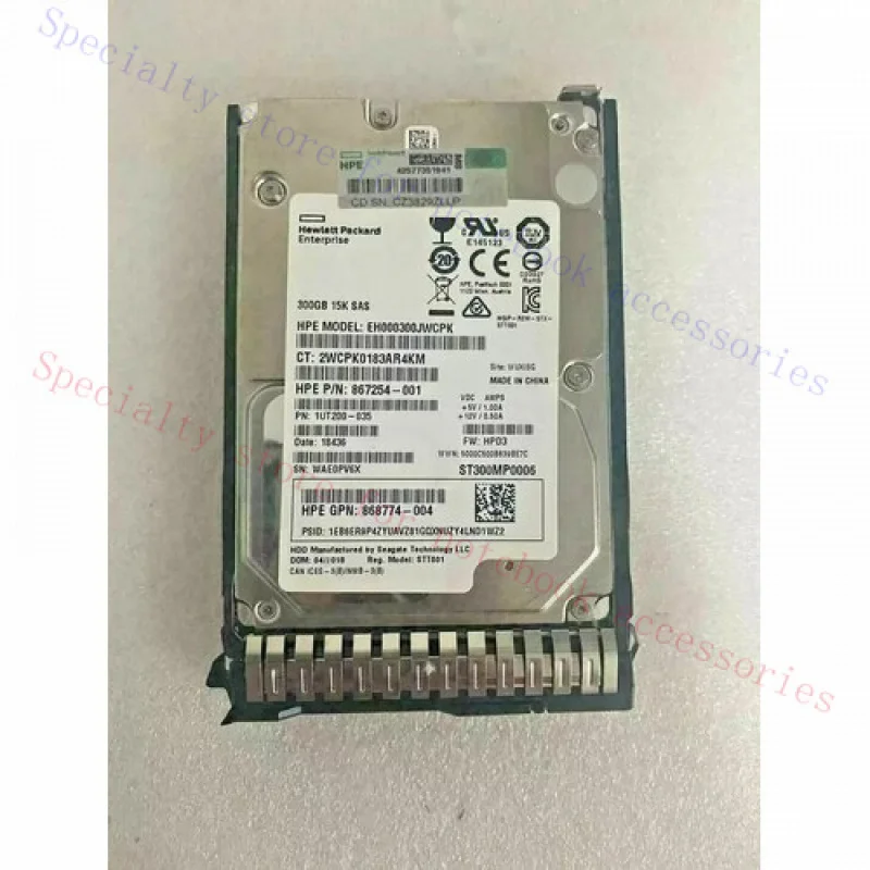 

R+ For HP 300GB 870753-B21 870792-001 15K 12GB/s SFF 2.5" SAS SC DS HARD DRIVE