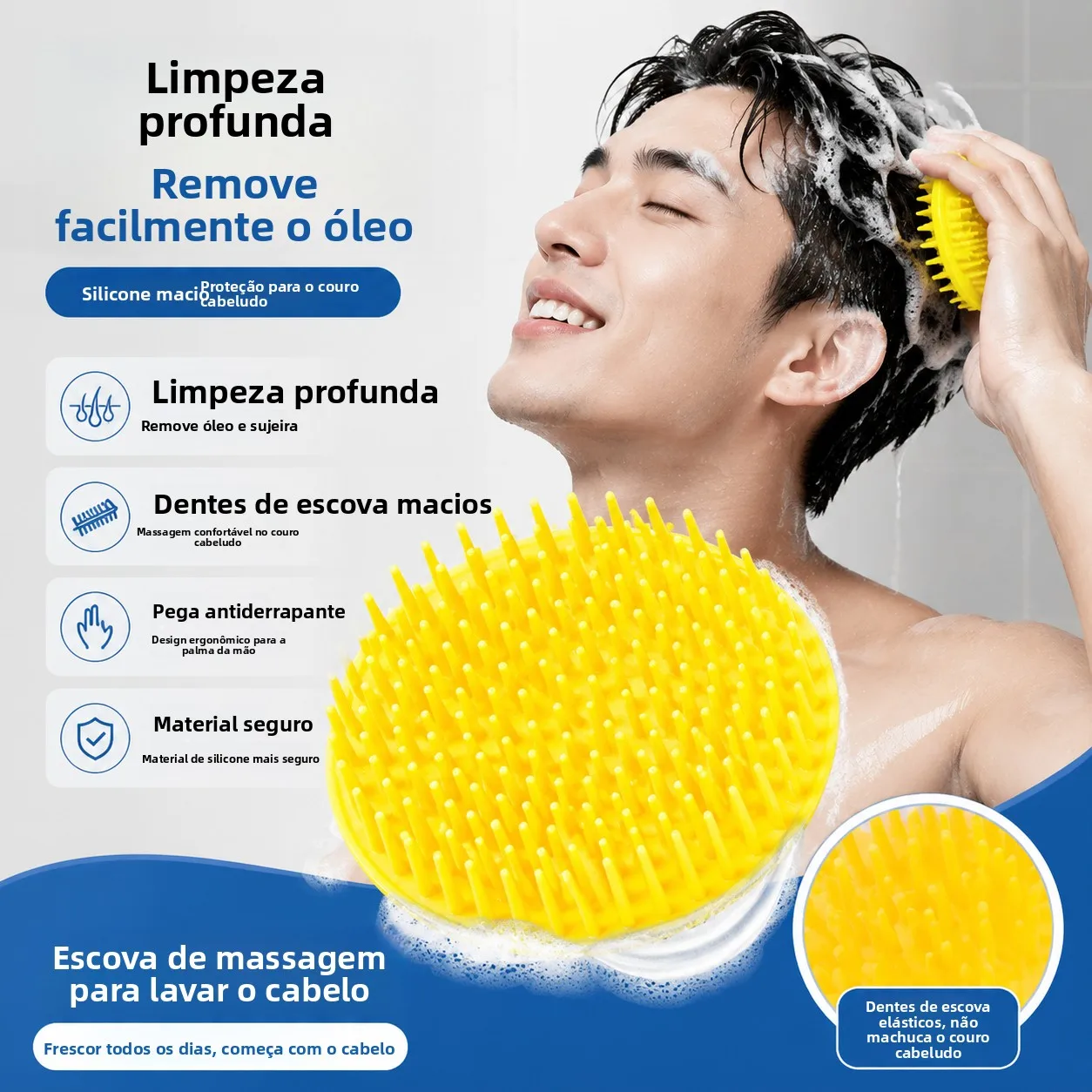 ヴィンテージプラスチック製ヘアウォッシングブラシ男性用プロフェッショナル理髪店頭皮クリーニングマッサージコームフケ除去ツール