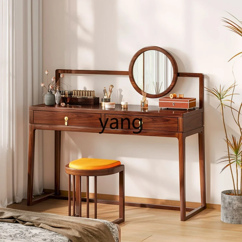 LTT new Chinese dresser bedroom light luxury all solid wood dressing table drawer storage integrated