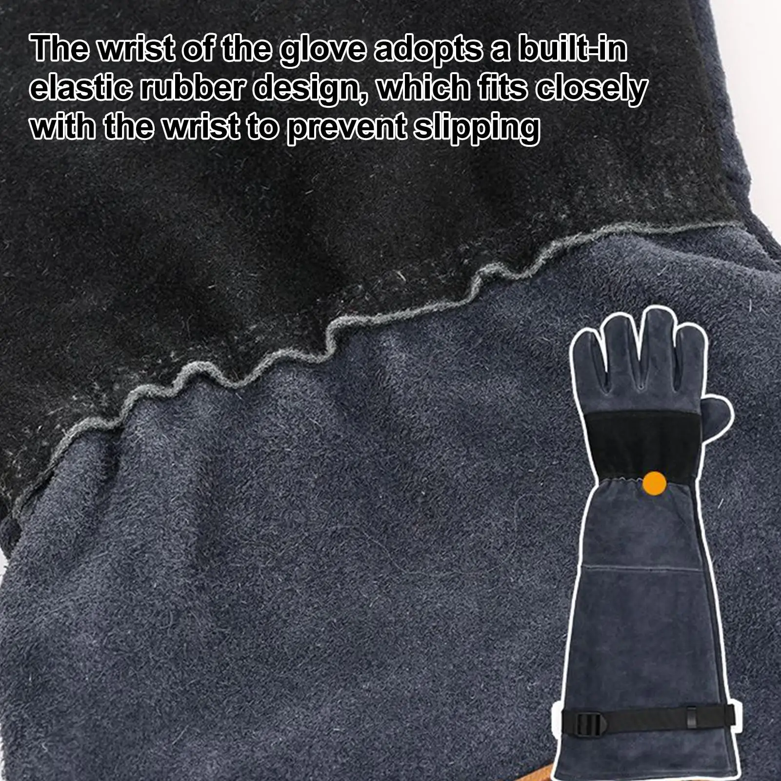 動物取り扱い用手袋 噛みつき防止 23.6インチ 多目的ペットグルーミンググローブ 家畜、鳥、犬の捕獲用保護具