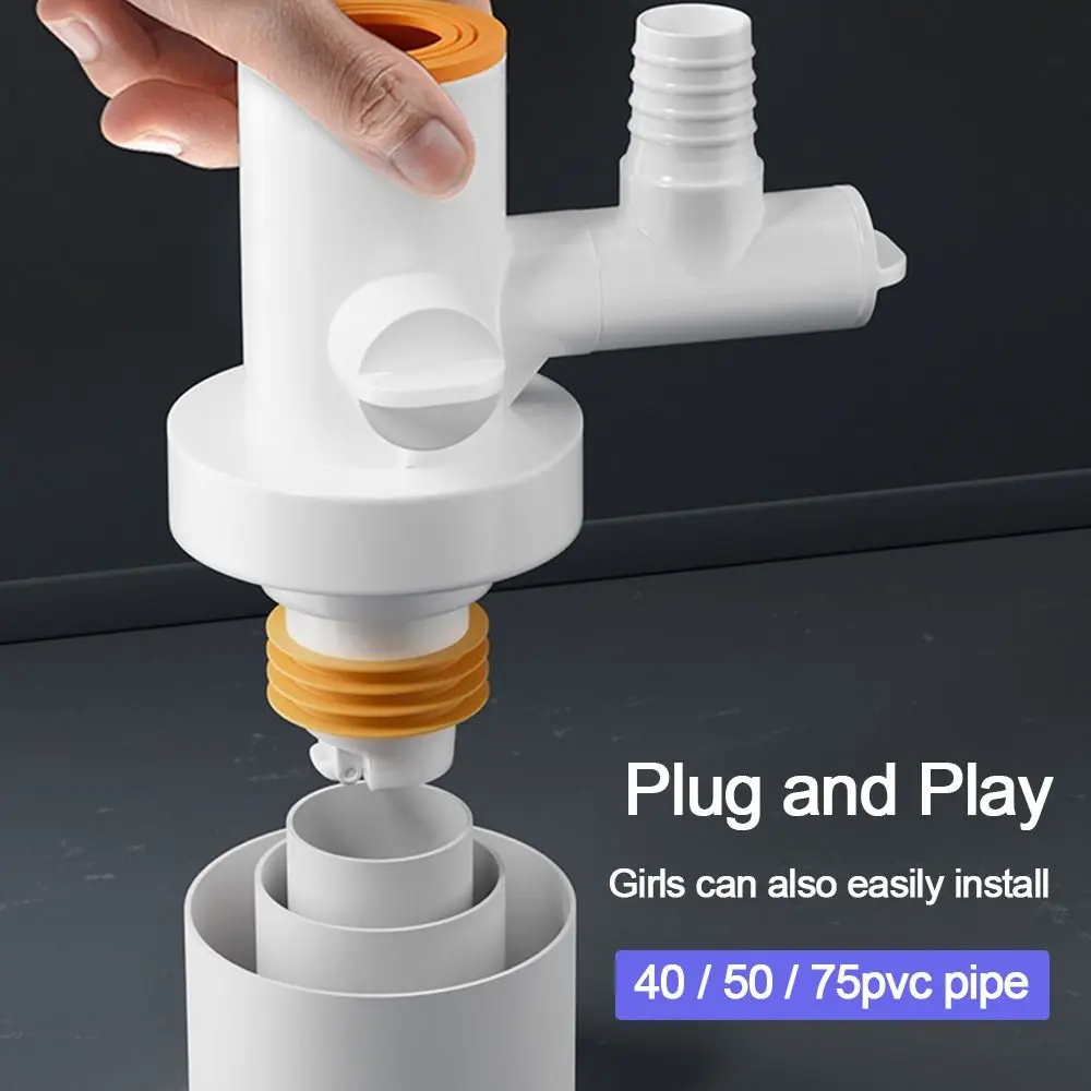 

Адаптер для сливной трубы для раковины с защитой от запаха, многофункциональное уплотнительное кольцо, кухонная раковина, канализационная ветка, двойной интерфейс