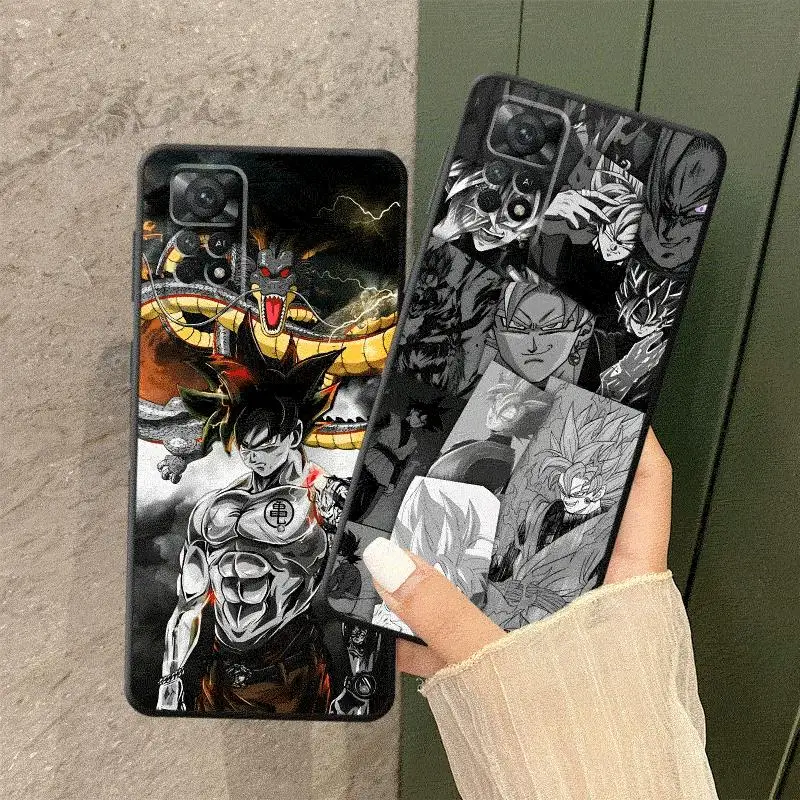 

Phone Case for Xiaomi Redmi Note 12s 13 8t 9s 12 11Pro 9T 11s 12Pro 13Pro 10s 10Pro 14 Pro+ 10 11 Black Soft Shell Dragon Ball