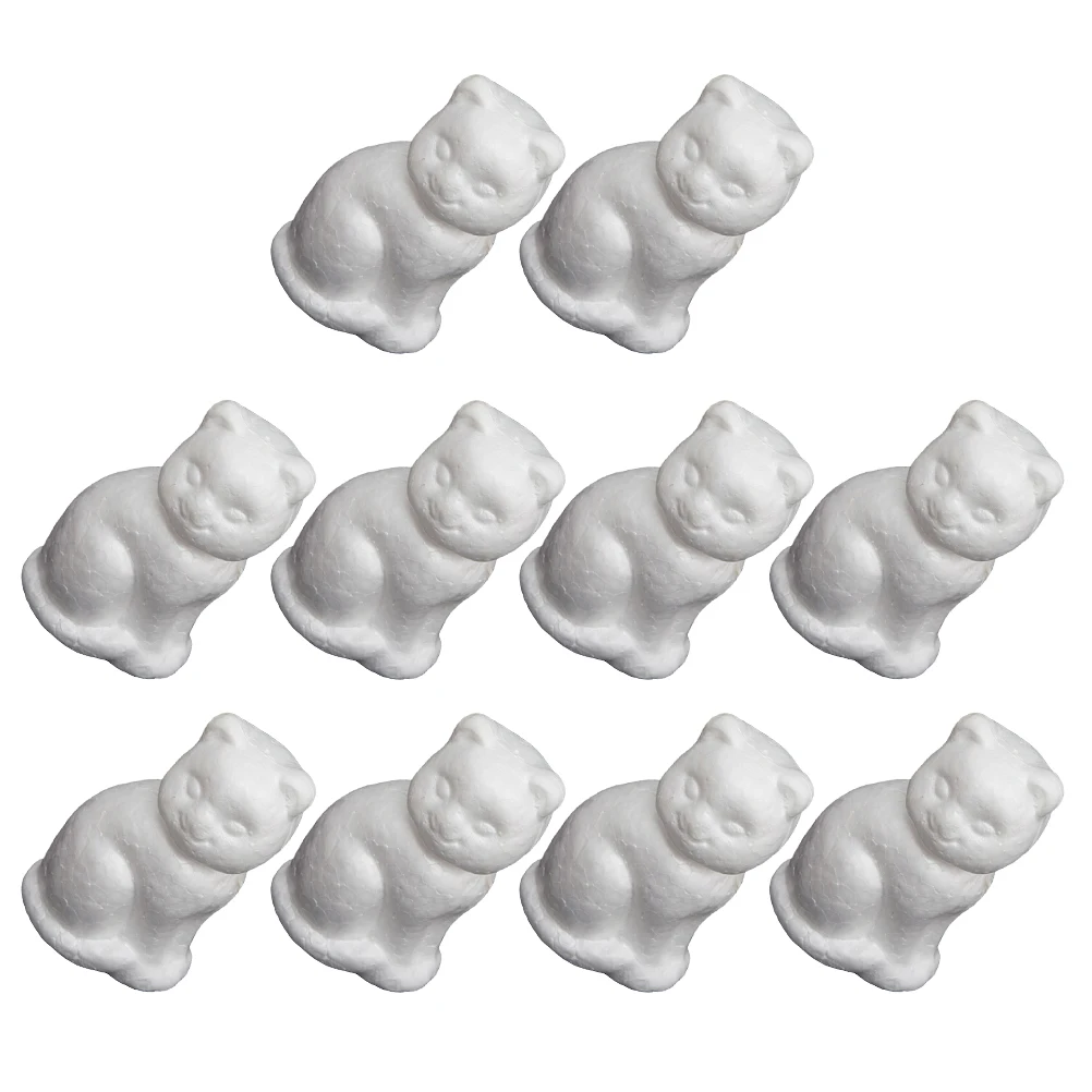 

10 pcs Shape Models White Crafts Making Foam Craft Foam Diy Crafts Making Stress Relief School Project Party Decoration