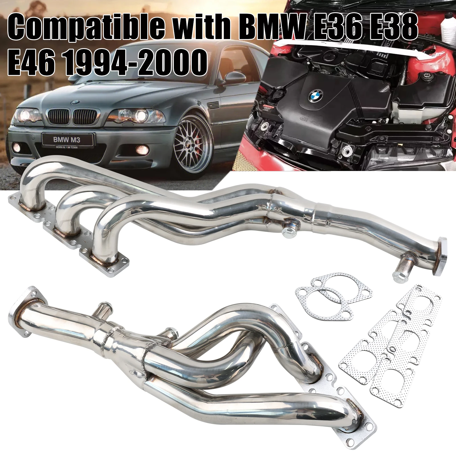 Higher quality  Stainless Steel Exhaust Manifold Header for 1996-2002 BMW E46 E39 Z3 1.9L 2.5L 2.8L 3.0L 3.2L L6