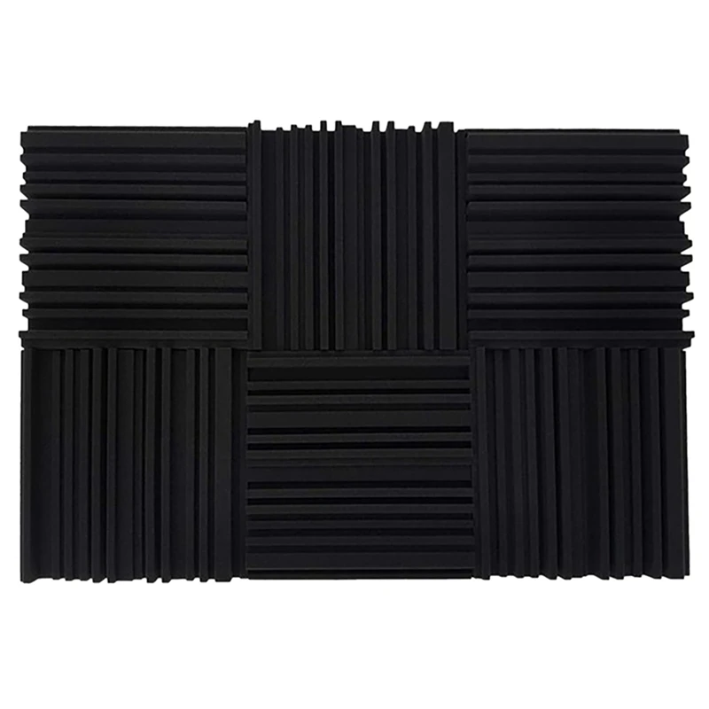 12Pack Sound Proof Foam Panels For Walls Acoustic Panels Sound Absorbing Foam Padding For Decreasing Noise And Echoes