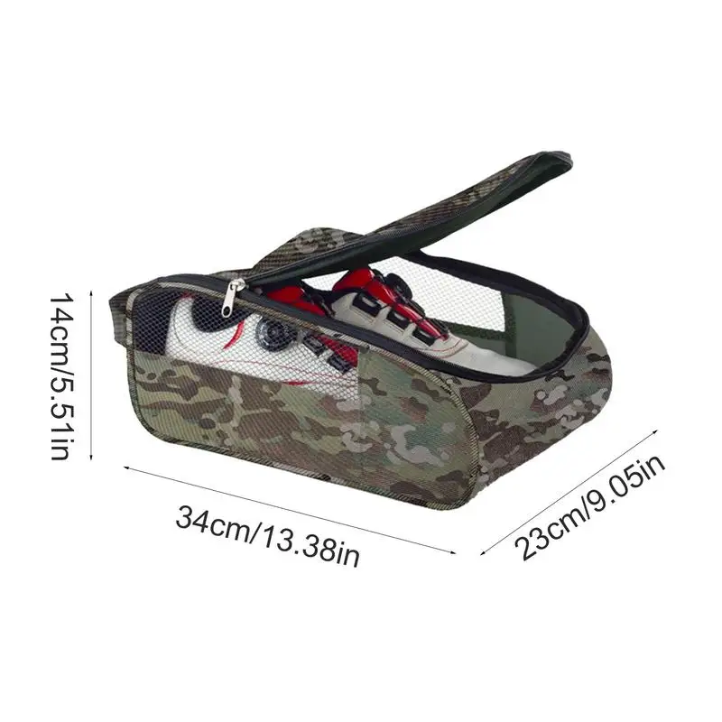 Golf Shoes Bag Double Zippered Shoe Carrier Travel Shoe Bag Breathable Sneaker Bag Shoe Travel Case Sport Shoe Carrier Bags For