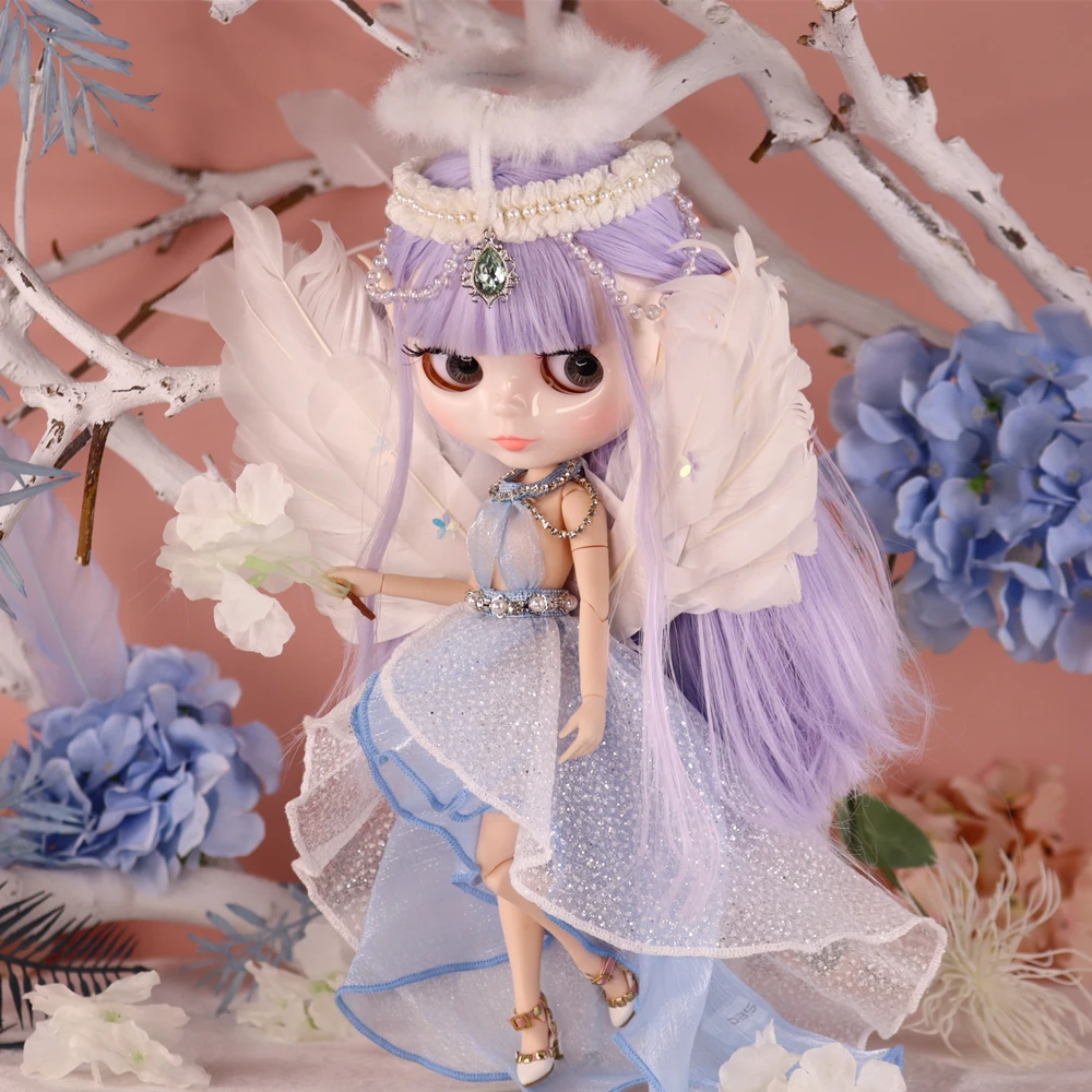 Thermochromic Hair ICY DBS Blyth Doll Changeable Color Hair Joint Body White Skin 1/6 BJD Neo Ob24 Anime Girl