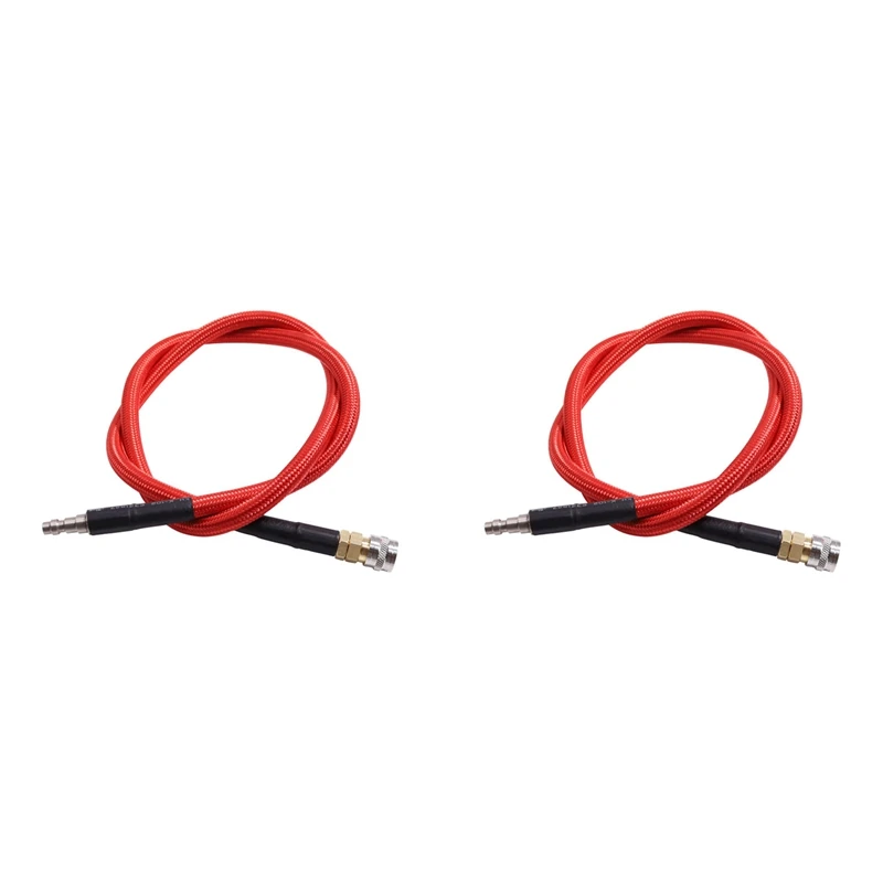 2X Airsoft HPA SLP FLEX Air Hose Remote Line With (US)Foster QD 40 Inch Low Pressure MAX 300 PSI Red