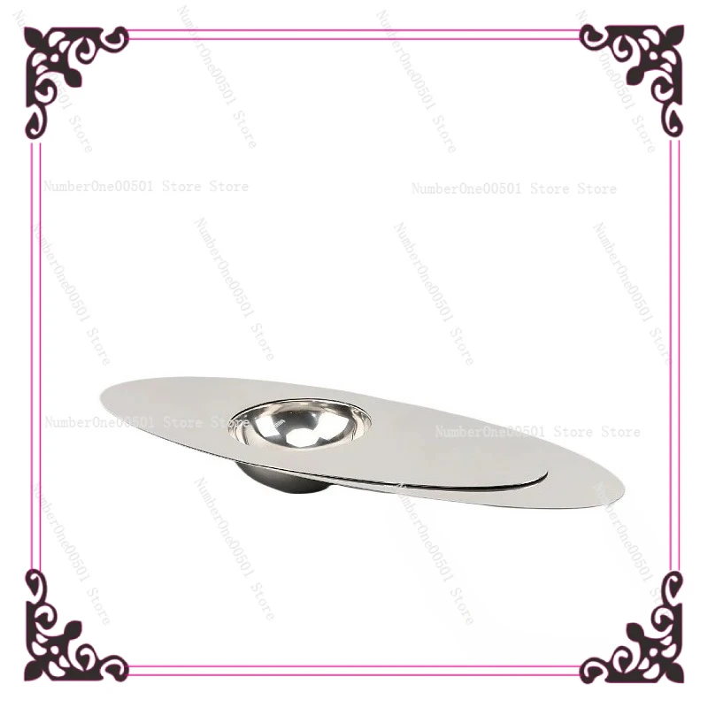 

Минималистичная серебряная овальная ваза для фруктов из нержавеющей стали, домашний декор, роскошный поднос для журнального столика, центральные украшения для гостиной