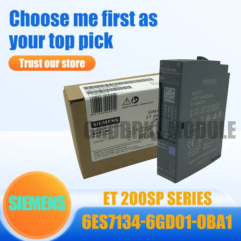 

New Original SIEMENS 6ES7134-6GD01-0BA1 6ES7 134-6GD01-0BA1 ET 200SP ANALOG INPUT MODULE