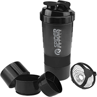 500ml Protein Shaker Cups with Powder Storage Container Mixer Cup Gym Sport Water Bottles with Wire Whisk Balls Drinkware Mugs