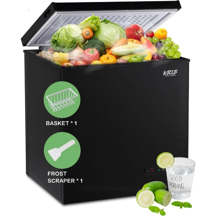 

Нагрудная морозильная камера 7,0 куб. футов с 7-ступенчатым контролем температуры, компактная морозильная камера глубиной от 4 до 6,8 футов черного цвета для дома, кухни, гаража