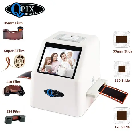 35mm Film Scanner 22MP LCD Converter Russian Support QPIX DIGITAL