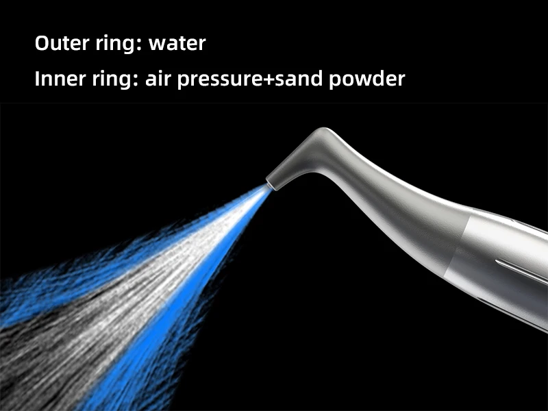 VVDental Zahnaufhellungs-Sandstrahlpistole, Luftpolierer, Sprühstrahlgerät, Dental-Prophylaxe-Einheit, Luft-Wasser-Polierer, Airflow 2/4-Loch Zahnmedizinisches Werkzeug – Detail 9