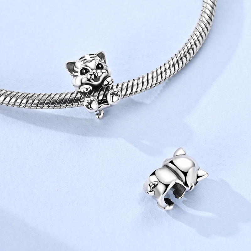 

Lovely Animal Charms 925 Silver Happy Tiger Beads Fit Original Bracelet Jewelry Boy Girl Exquisite Fashion Accessories Gifts