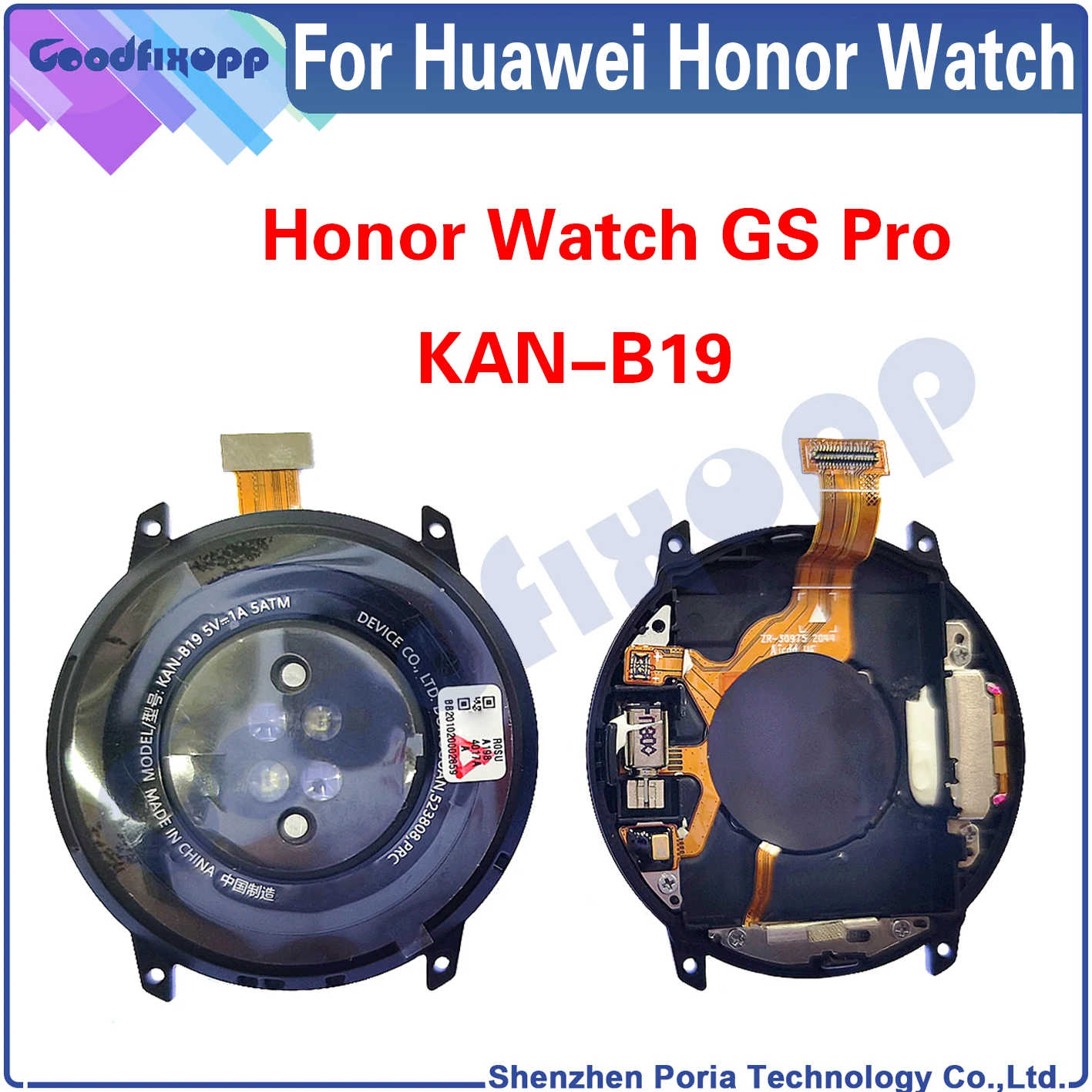 

For Huawei Honor Watch GS Pro KAN-B19 Watch Housing Shell Battery Cover Back Case Rear Cover