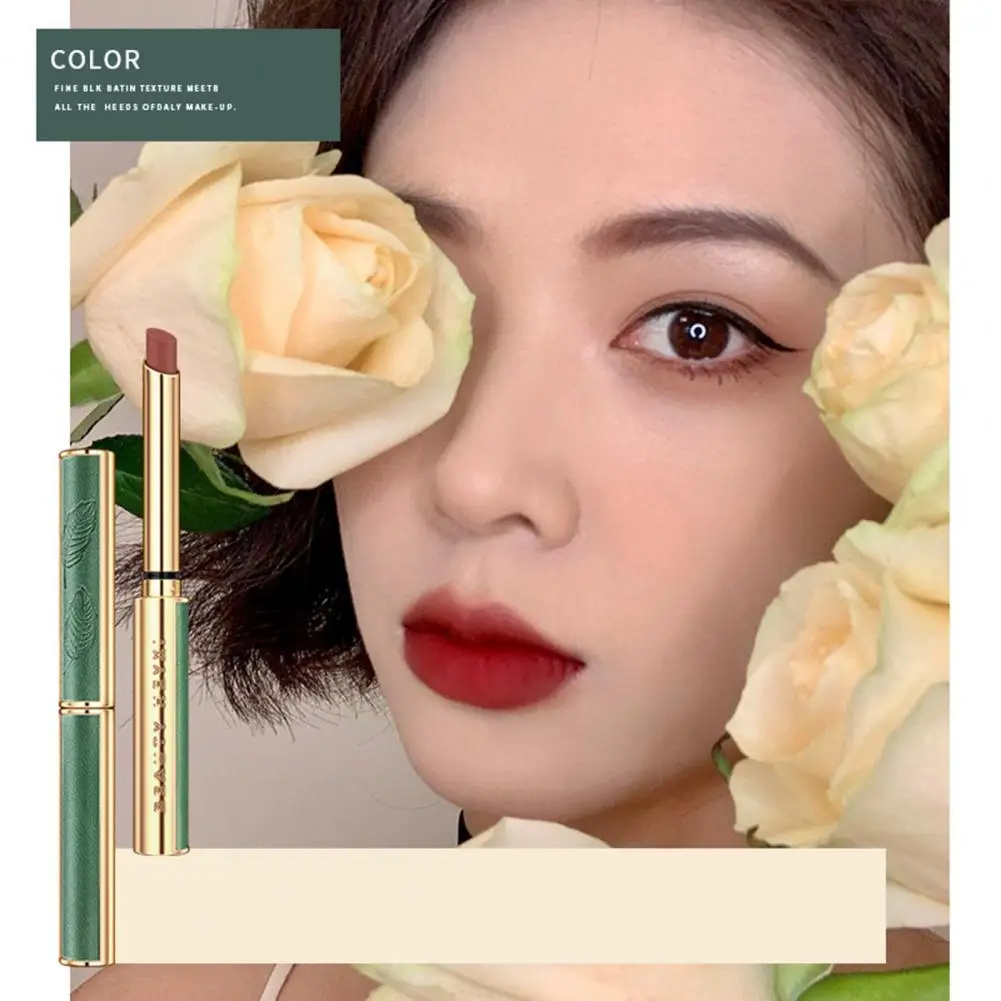 أحمر شفاه سجائر طبيعي ناعم للنساء ، عصا شفاه متطورة ، يدوم طويلاً ، أنيق ، غير لامع ، نسائي