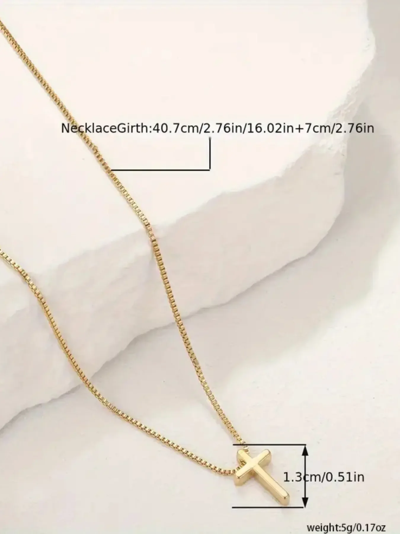 Women's Cross Necklace, 14k Plated Multi-Layer Pendant Jewelry, Elegant Side Cross Design, Perfect Gift for Her, Layered Chain Necklaces, Trendy Necklace