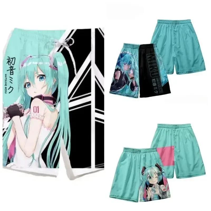 Popular Games Hatsune Miku 3D Printed Shorts Men's Beach Shorts 2026 Summer New Women's Breathable Quick Drying Shorts Sport Y2k